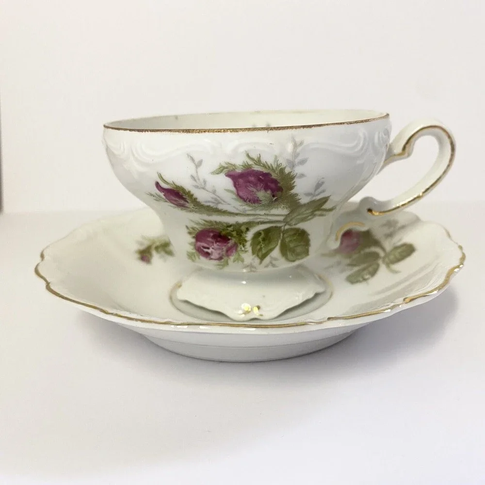 Vintage Rose China Made in Japan‎ Cup and Saucer Set